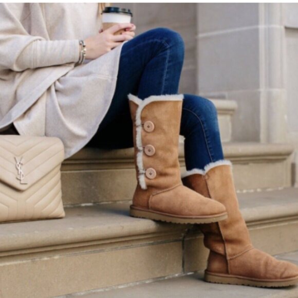 UGG Bailey Button Tall Boots in Brown - Picture 8 of 9